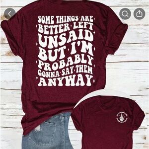 Size XL- Womens Fashion Letter Print T-Shirt
